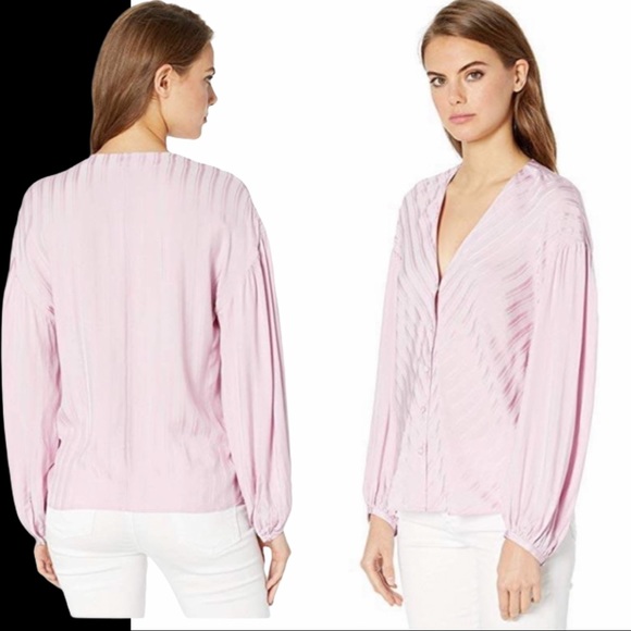 NWT Joie Cadmar Fleur D Lis Silky V Button Blouse - Picture 12 of 13